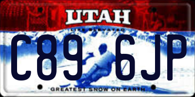 UT license plate C896JP