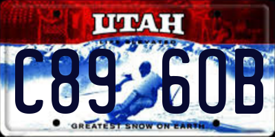 UT license plate C896OB