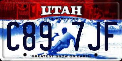 UT license plate C897JF