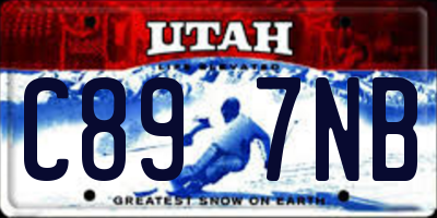 UT license plate C897NB
