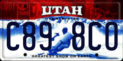 UT license plate C898CO