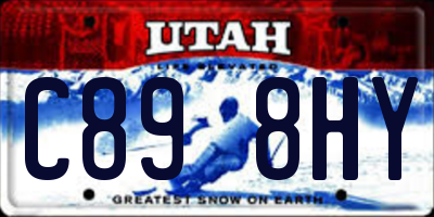 UT license plate C898HY