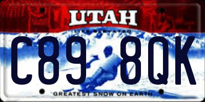 UT license plate C898QK