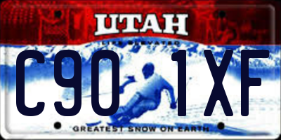 UT license plate C901XF