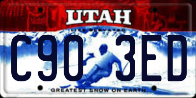 UT license plate C903ED