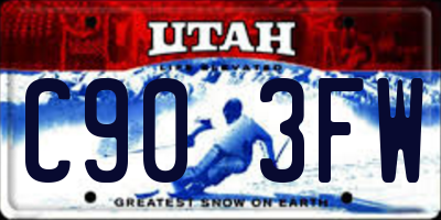 UT license plate C903FW