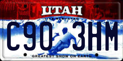 UT license plate C903HM