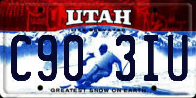 UT license plate C903IU