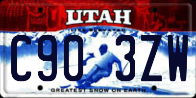 UT license plate C903ZW