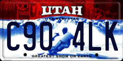 UT license plate C904LK