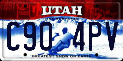 UT license plate C904PV