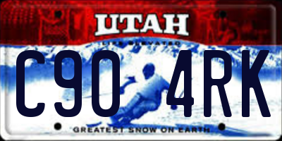 UT license plate C904RK