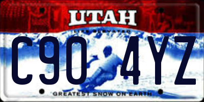 UT license plate C904YZ
