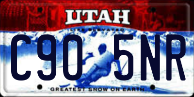 UT license plate C905NR