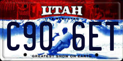 UT license plate C906ET