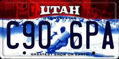 UT license plate C906PA