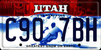 UT license plate C907BH