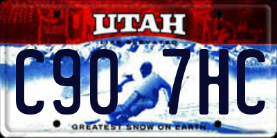 UT license plate C907HC