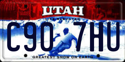 UT license plate C907HU