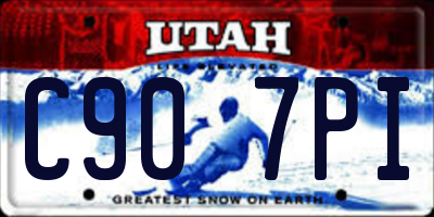 UT license plate C907PI
