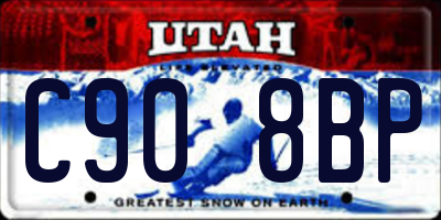 UT license plate C908BP