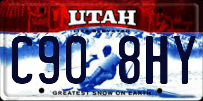 UT license plate C908HY