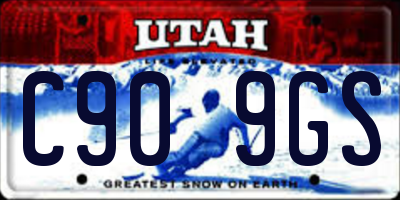 UT license plate C909GS
