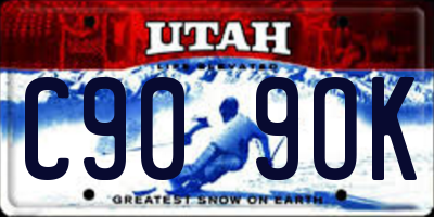 UT license plate C909OK