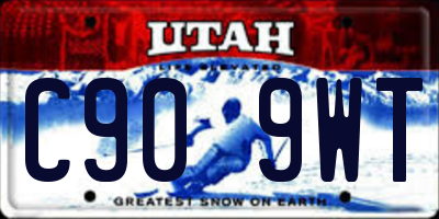 UT license plate C909WT