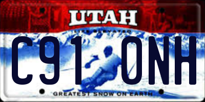 UT license plate C910NH