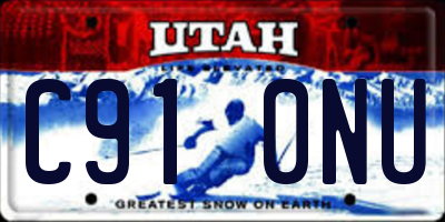 UT license plate C910NU