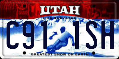 UT license plate C911SH