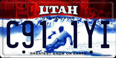 UT license plate C911YI