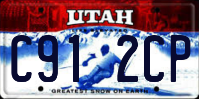 UT license plate C912CP