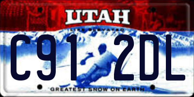 UT license plate C912DL