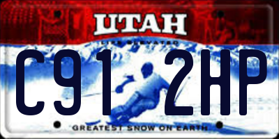 UT license plate C912HP