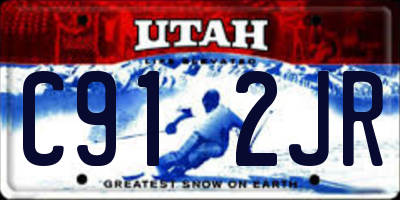 UT license plate C912JR