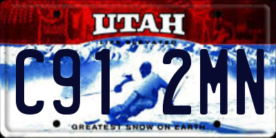 UT license plate C912MN