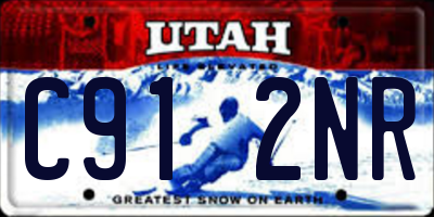 UT license plate C912NR
