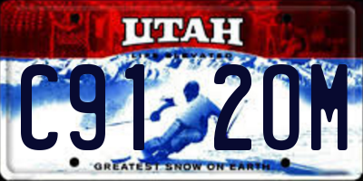 UT license plate C912OM