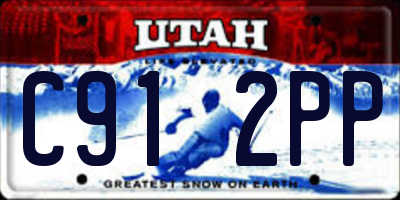 UT license plate C912PP