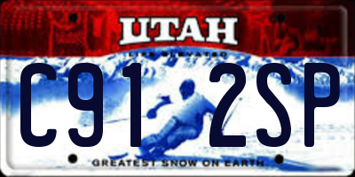 UT license plate C912SP