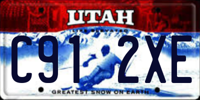 UT license plate C912XE
