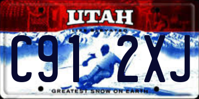 UT license plate C912XJ