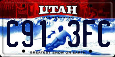UT license plate C913FC