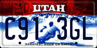 UT license plate C913GL