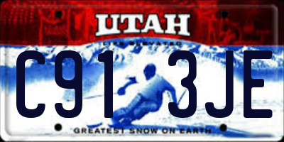 UT license plate C913JE