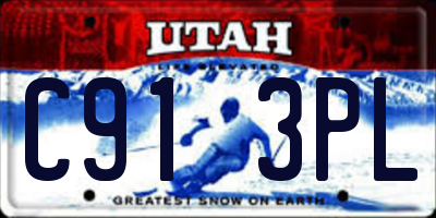 UT license plate C913PL