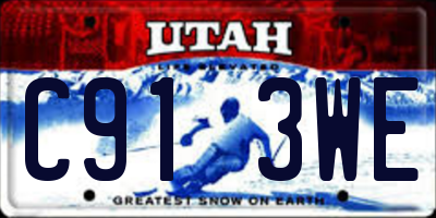 UT license plate C913WE