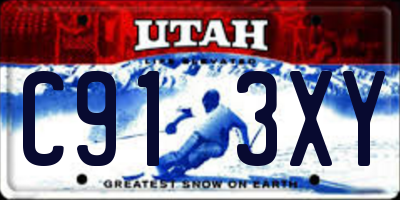 UT license plate C913XY
